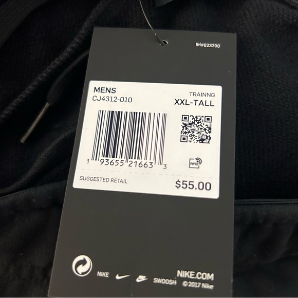 NWT Nike Dri-FIT Men's Fleece Training Pants XXL TALL - Picture 9 of 10